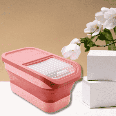 boite Ă croquettes chien rose KibbleDog