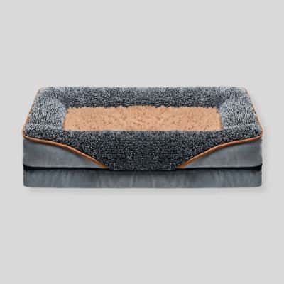 coussin chien gris