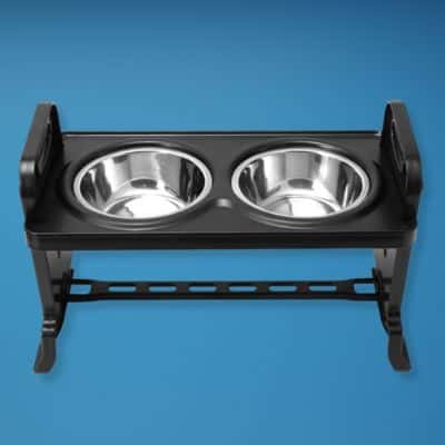 gammelle chien en acier inoxydable Raised