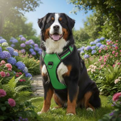 harnais pour chien lumineux vert