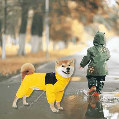 impermeable chien RaincoatPet jaune