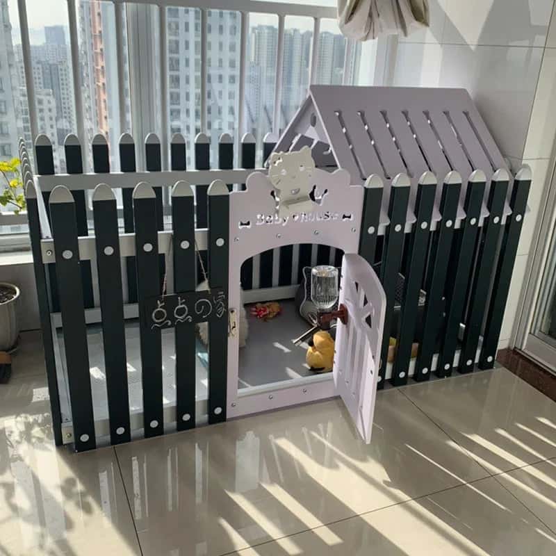 parc pour chien gris anthracite