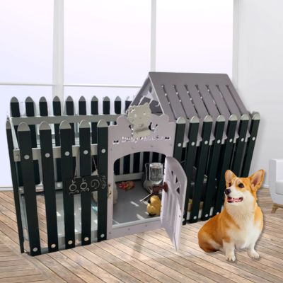 parc pour chien house vert