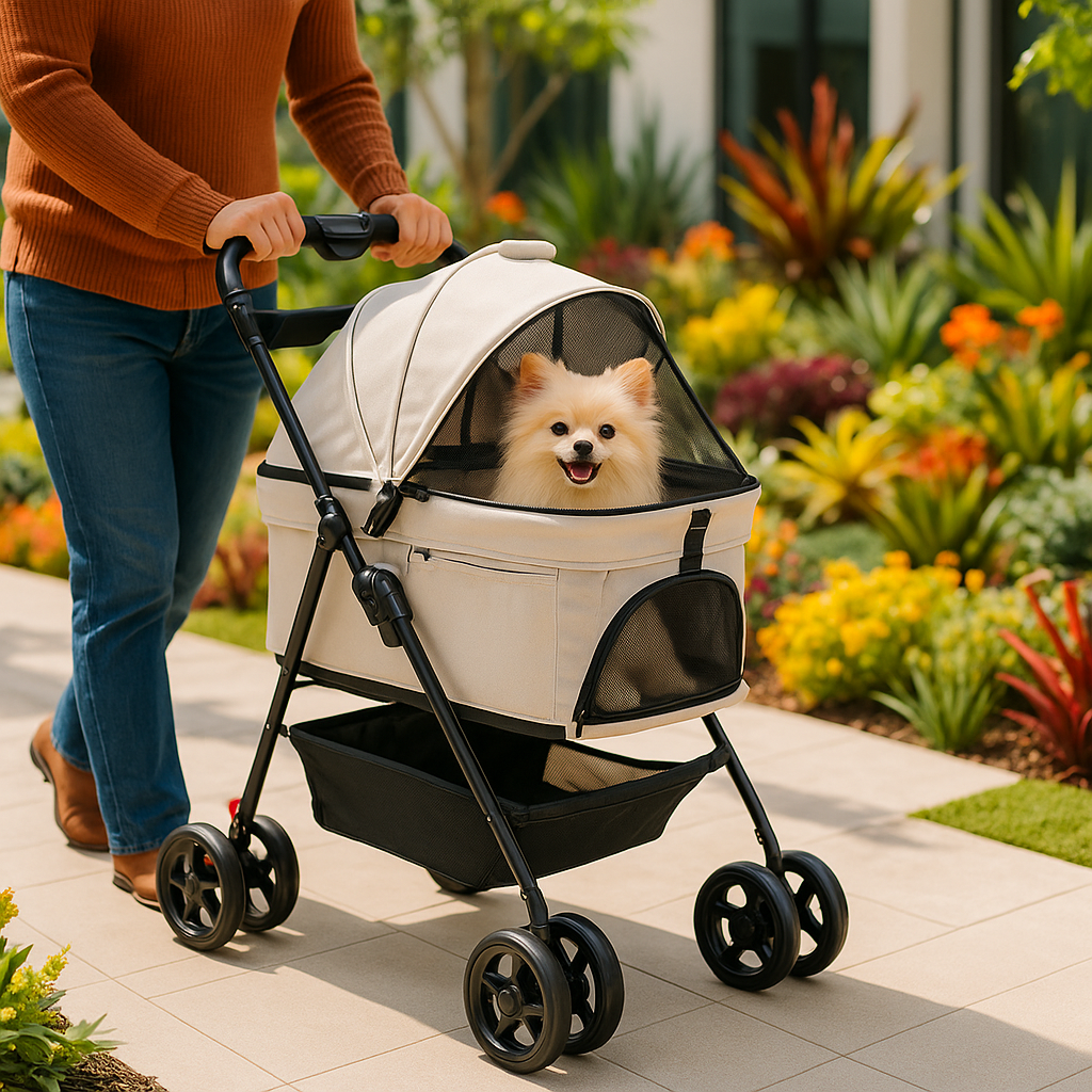 poussette pour chien Lana grise