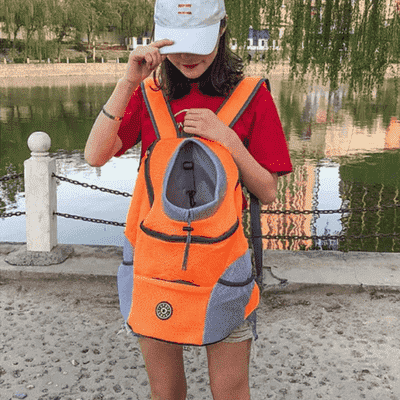 sac Ă dos chien PocketDog orange