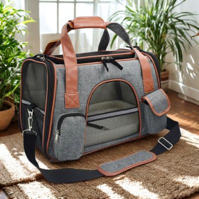 sac de transport chien Tidy gris foncé