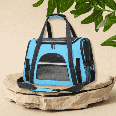 sac de transport chien bleu clair Little