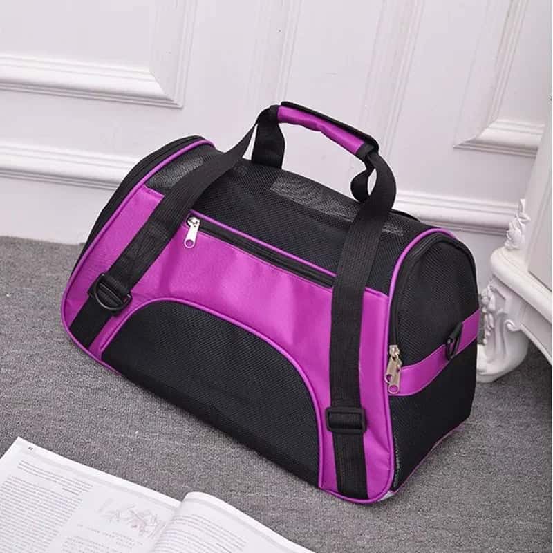 sac de transport chien violet Sack