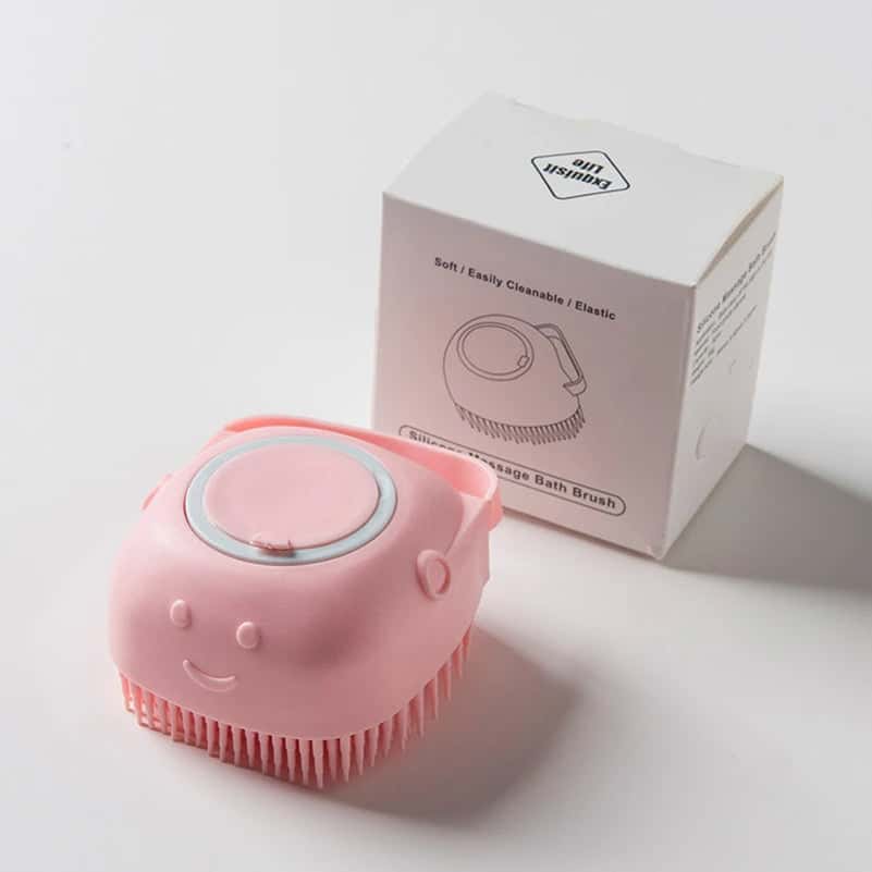 brosse-de-bain-pour-chien-rose
