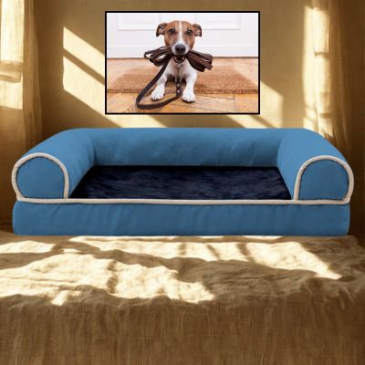 canapé chien Softbed bleu