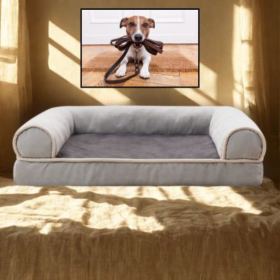 canapé chien Softbed gris clair