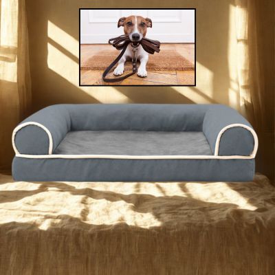 canapé chien Softbed gris foncé