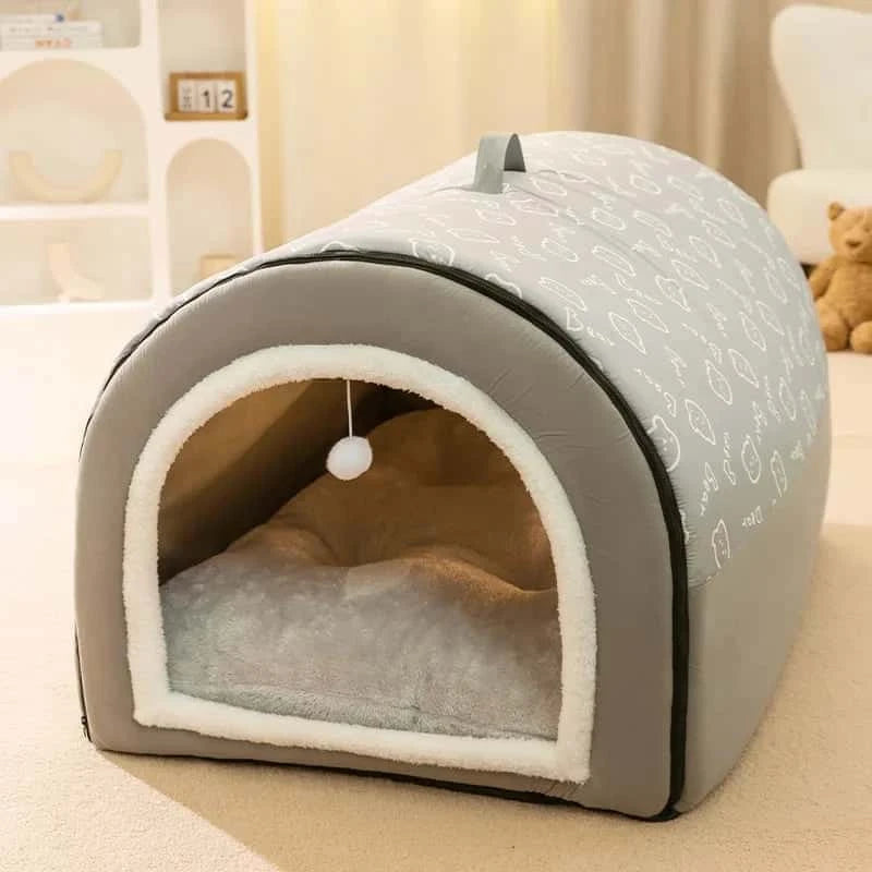 niche-pour-chien-grise