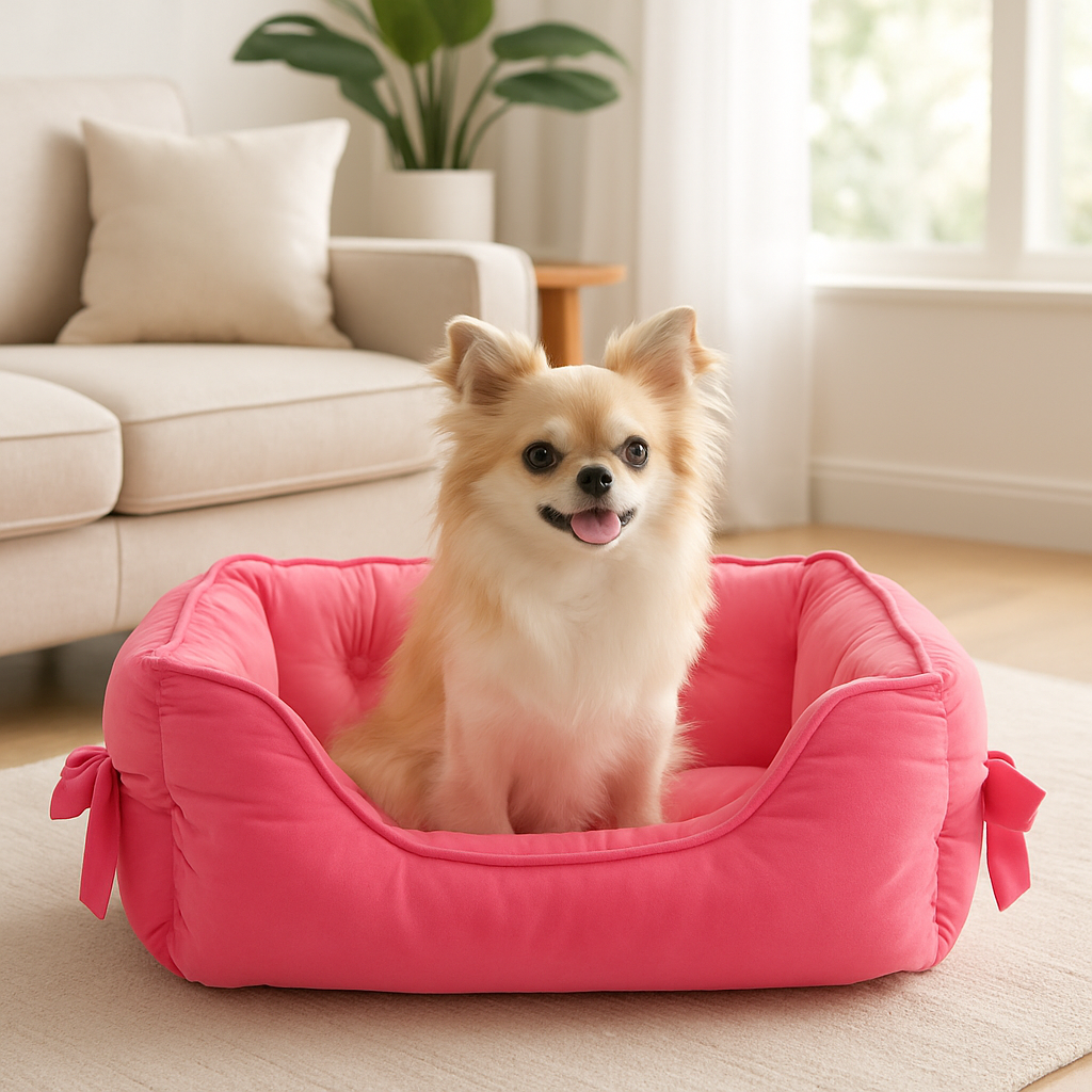 panier pour chien rose bonbon princess
