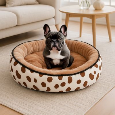 panier pour chien round moelleux