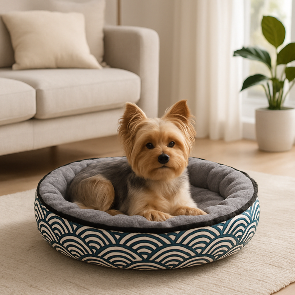 panier pour chien round réversible