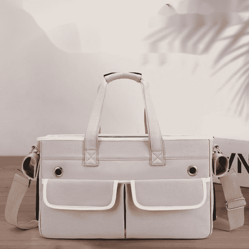 sac de transport chien blanc Esthetics gris