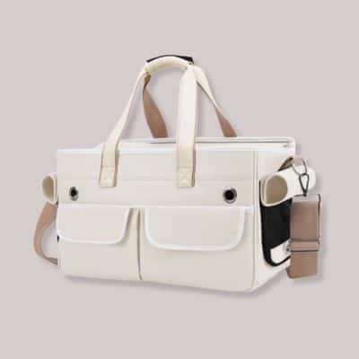 sac de transport chien blanc Esthetics