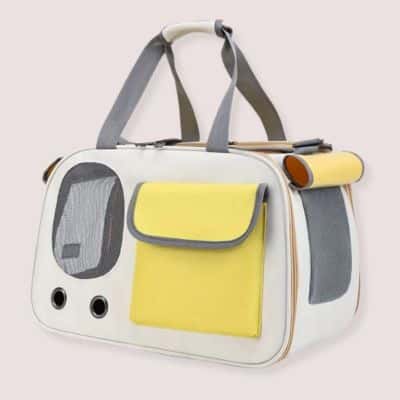 sac de transport pour chien Bonny jaune gris