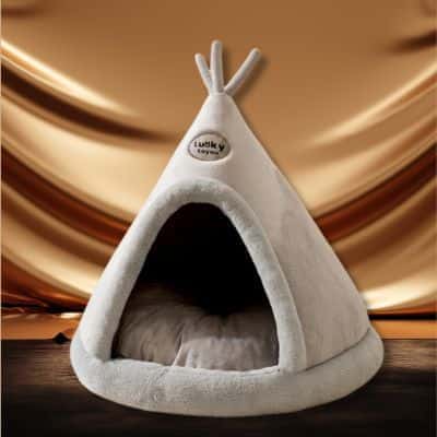tente pour chien canvas grise